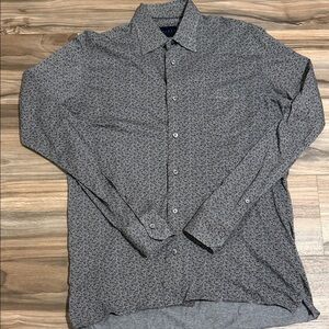 Calder Carmel Shirt Mens Sz M Blue Grey Floral L/S Button Up Preppy Casual
